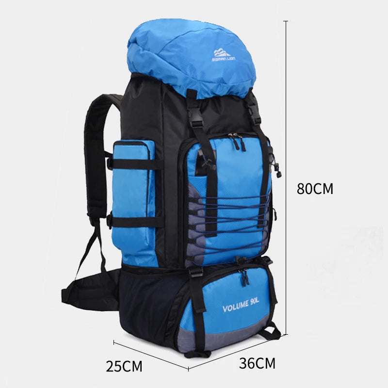 Sac de Voyage 90L – Sac à Dos de Camping, Randonnée, Escalade et Sport