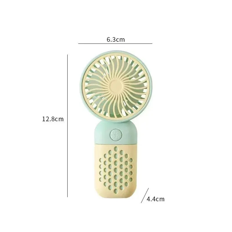 Mini Ventilateur Portable USB Rechargeable – Design Cartoon Mignon pour Étudiants