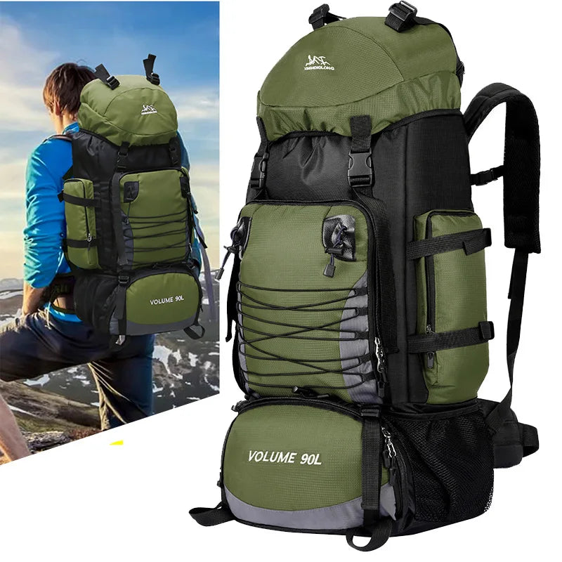 Sac de Voyage 90L – Sac à Dos de Camping, Randonnée, Escalade et Sport