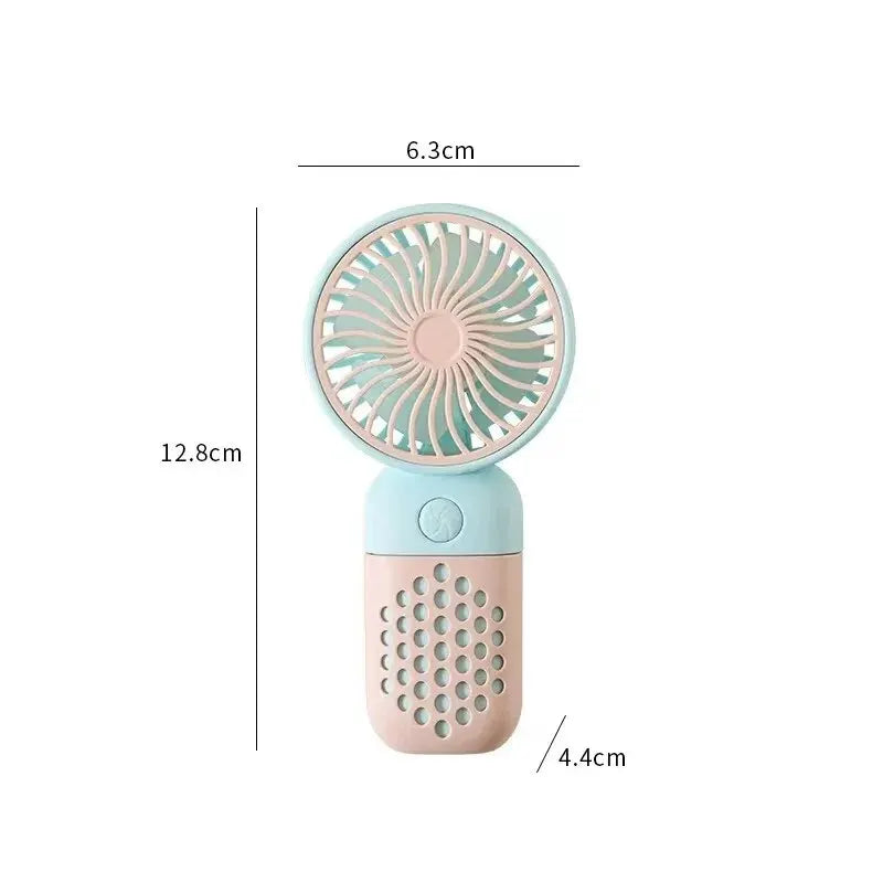 Mini Ventilateur Portable USB Rechargeable – Design Cartoon Mignon pour Étudiants