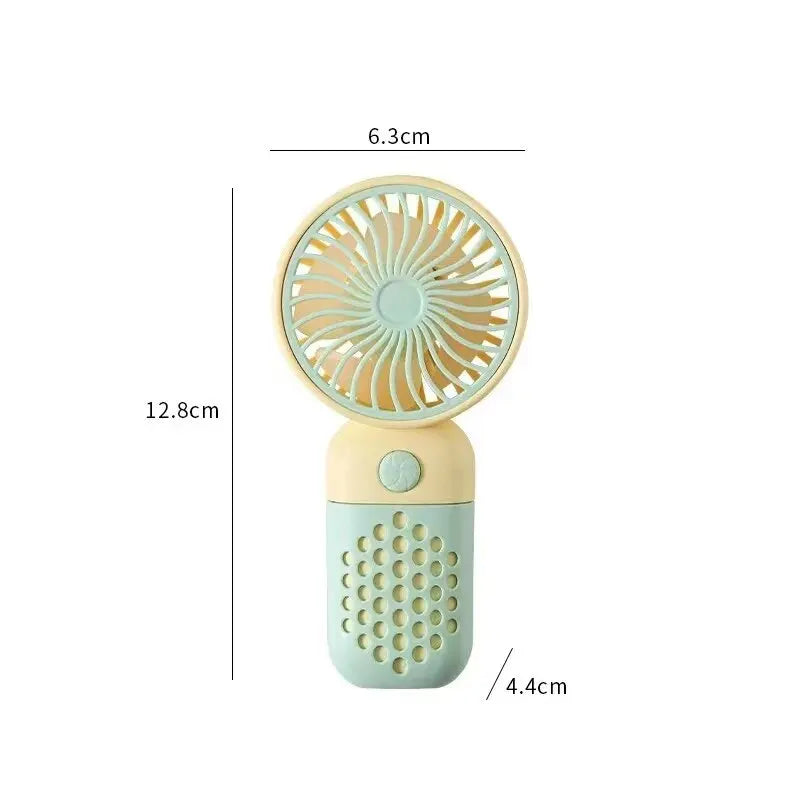 Mini Ventilateur Portable USB Rechargeable – Design Cartoon Mignon pour Étudiants