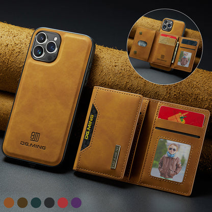 2 in 1 Detachable Wallet Case with Card Holder for IPhone 13 Mini 16E 16 15 Plus 14 13 12 Pro Max XS XR Leather Shockproof Cover