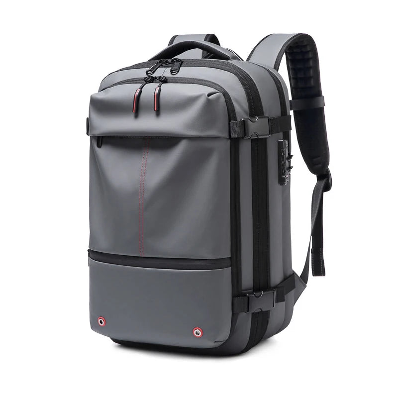 Sac à Dos de Voyage Homme avec Compression à Vide, Sac à Dos pour Ordinateur Portable 17 pouces