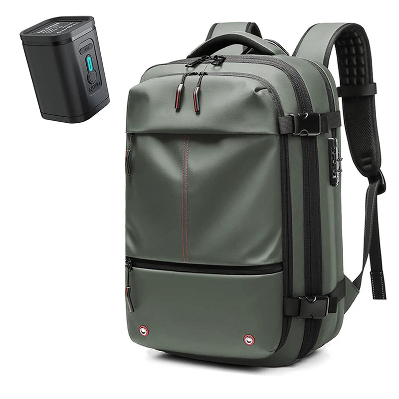 Sac à Dos de Voyage Homme avec Compression à Vide, Sac à Dos pour Ordinateur Portable 17 pouces