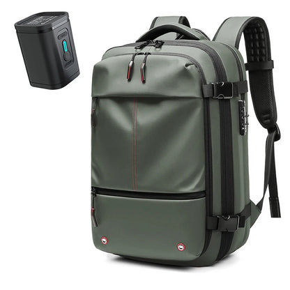 Sac à Dos de Voyage Homme avec Compression à Vide, Sac à Dos pour Ordinateur Portable 17 pouces