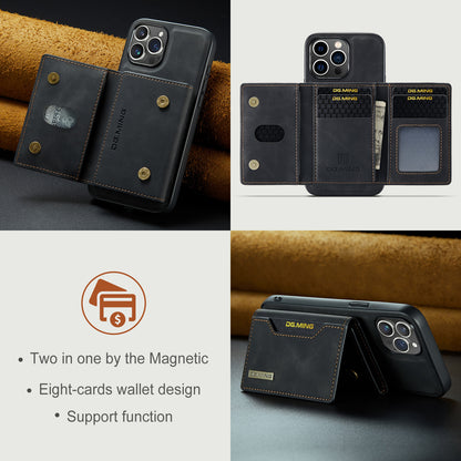 2 in 1 Detachable Wallet Case with Card Holder for IPhone 13 Mini 16E 16 15 Plus 14 13 12 Pro Max XS XR Leather Shockproof Cover