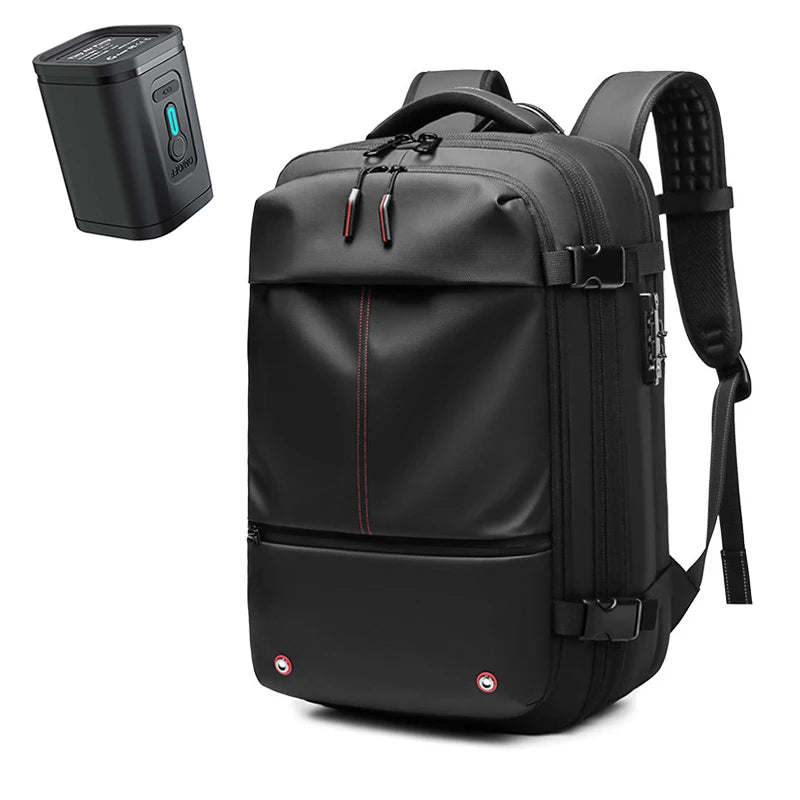 Sac à Dos de Voyage Homme avec Compression à Vide, Sac à Dos pour Ordinateur Portable 17 pouces