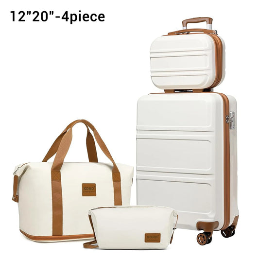KONO 2/4/6-Piece Beauty Case Box Set - Cosmetics Case, Hand Luggage & Toilet Bag Travel Set