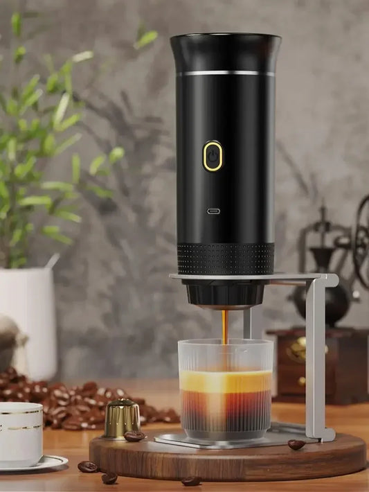 Cafetière Espresso Électrique Sans Fil – Portable 3-en-1 pour Capsules et Café Moulu