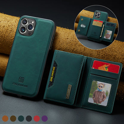 2 in 1 Detachable Wallet Case with Card Holder for IPhone 13 Mini 16E 16 15 Plus 14 13 12 Pro Max XS XR Leather Shockproof Cover