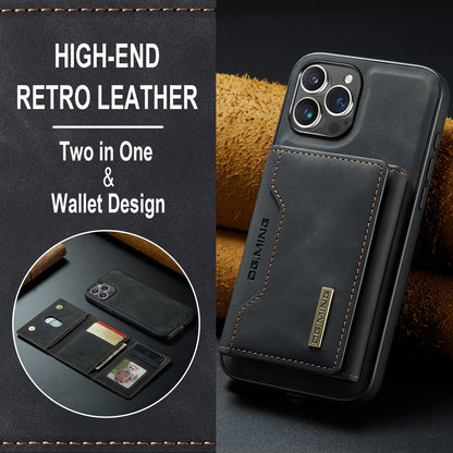 2 in 1 Detachable Wallet Case with Card Holder for IPhone 13 Mini 16E 16 15 Plus 14 13 12 Pro Max XS XR Leather Shockproof Cover