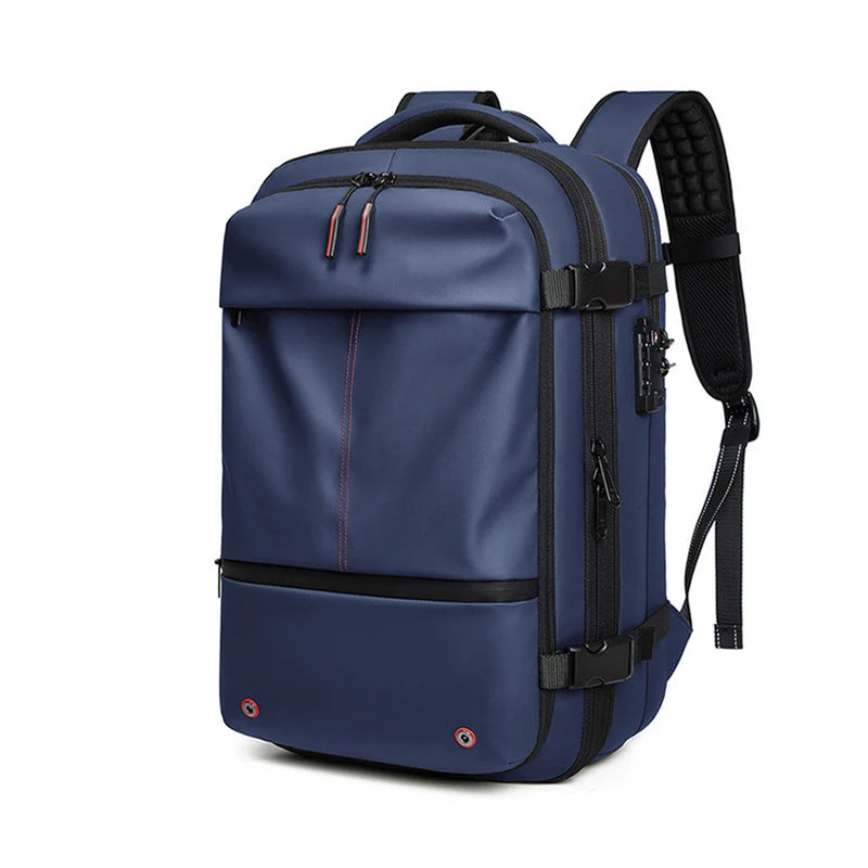 Sac à Dos de Voyage Homme avec Compression à Vide, Sac à Dos pour Ordinateur Portable 17 pouces