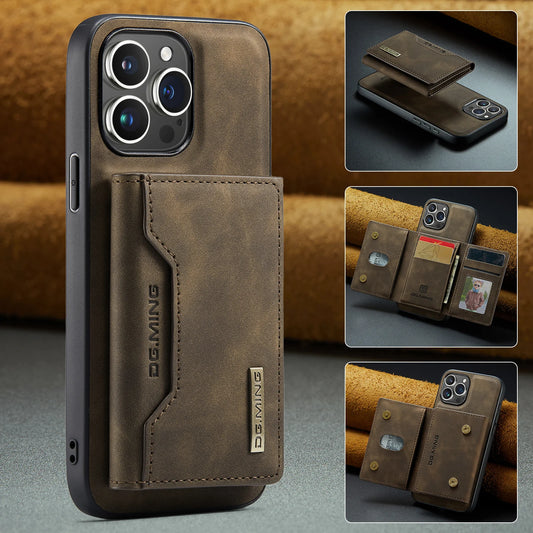 2 in 1 Detachable Wallet Case with Card Holder for IPhone 13 Mini 16E 16 15 Plus 14 13 12 Pro Max XS XR Leather Shockproof Cover
