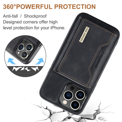 2 in 1 Detachable Wallet Case with Card Holder for IPhone 13 Mini 16E 16 15 Plus 14 13 12 Pro Max XS XR Leather Shockproof Cover