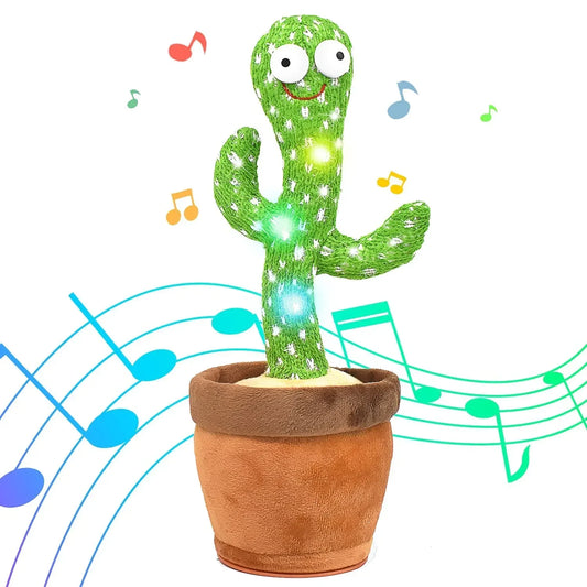 Jouet en Peluche Électronique Cactus Dansant Parlant