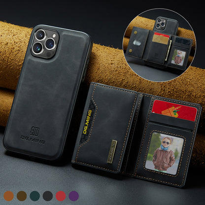 2 in 1 Detachable Wallet Case with Card Holder for IPhone 13 Mini 16E 16 15 Plus 14 13 12 Pro Max XS XR Leather Shockproof Cover