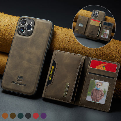 2 in 1 Detachable Wallet Case with Card Holder for IPhone 13 Mini 16E 16 15 Plus 14 13 12 Pro Max XS XR Leather Shockproof Cover